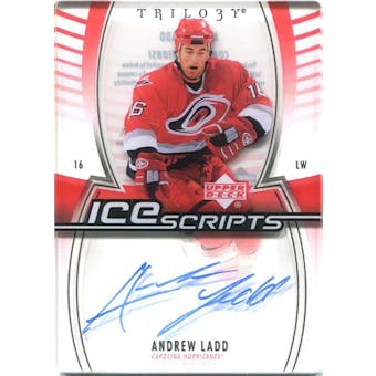 2006/07 Upper Deck Trilogy Ice Scripts #ISAL Andrew Ladd Autograph