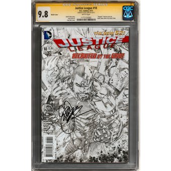 Justice League #18 CGC Signature Series 9.8 (W) (Geoff Johns) *1177132002*