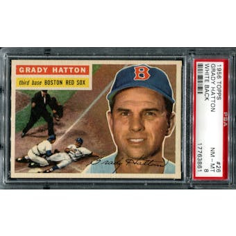 1956 Topps Baseball #26 Grady Hatton PSA 8 (NM-MT) *3861