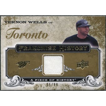 2008 Upper Deck UD A Piece of History Franchise History Jersey Gold #FH50 Vernon Wells /99