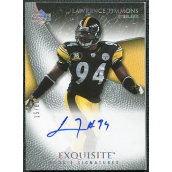 2007 Upper Deck Exquisite Collection Gold #91 Lawrence Timmons RC Autograph 15/60