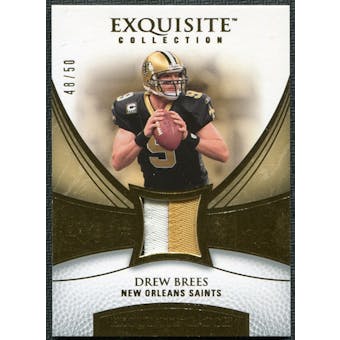 2007 Upper Deck Exquisite Collection Patch Gold #DB Drew Brees 48/50