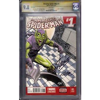 Amazing Spider-Man #1 Stan Lee Rodriguez Ramos Signature Series w/ Sketch CGC 9.8 (W) *1179188001*
