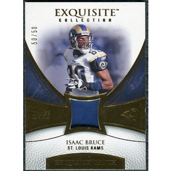 2007 Upper Deck Exquisite Collection Patch Gold #IB Isaac Bruce /50