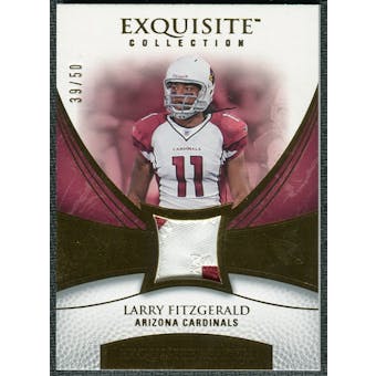 2007 Upper Deck Exquisite Collection Patch Gold #LF Larry Fitzgerald 39/50