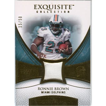 2007 Upper Deck Exquisite Collection Patch Gold #RO Ronnie Brown 15/50