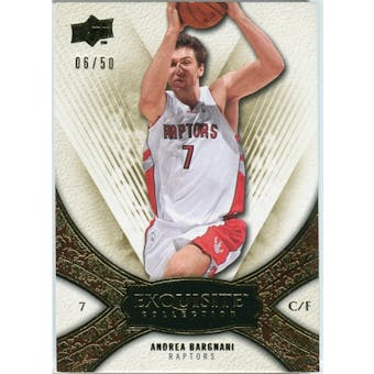 2008/09 Upper Deck Exquisite Collection Gold #35 Andrea Bargnani /50