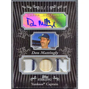 2008 Topps Sterling Baseball Don Mattingly Bat Jersey Auto #06/10