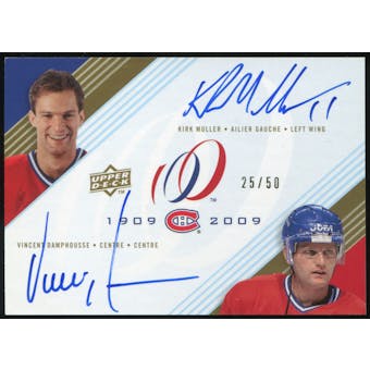 2008/09 Upper Deck Montreal Canadiens Centennial Signatures Dual #MD Kirk Muller Vincent Damphousse Auto 25/50