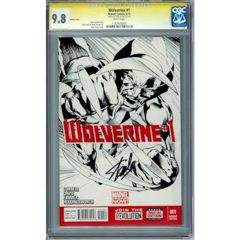 Wolverine #1 Sketch Cover CGC 9.8 Stan Lee Siganture Series (W) *1183970005*