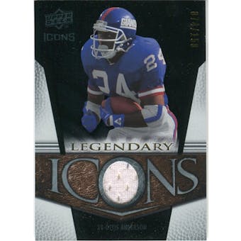 2008 Upper Deck Icons Legendary Icons Jersey Silver #LI15 Ottis Anderson /150