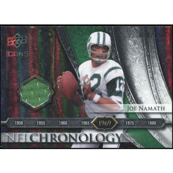 2008 Upper Deck Icons NFL Chronology Jersey Silver #CHR4 Joe Namath /150