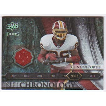 2008 Upper Deck Icons NFL Chronology Jersey Silver #CHR30 Clinton Portis /150
