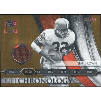 2008 Upper Deck Icons NFL Chronology Jersey Gold #CHR2 Jim Brown 39/50