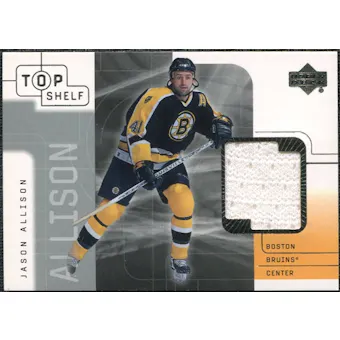 2001/02 Upper Deck UD Top Shelf Jerseys #JA Jason Allison