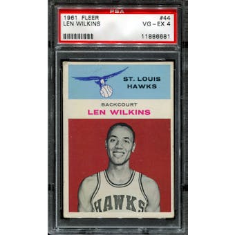 1961/62 Fleer Basketball #44 Len Wilkins Rookie PSA 4 (VG-EX) *6681