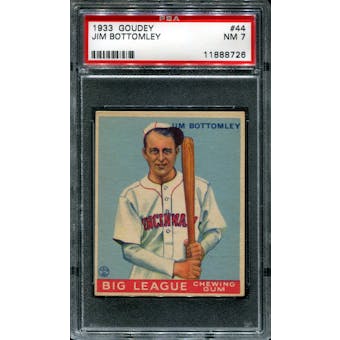 1933 Goudey Baseball #44 Jim Bottomley PSA 7 (NM) *8726