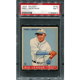 1933 Goudey Baseball #133 Fred Lindstrom PSA 7 (NM) *5913