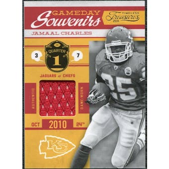 2011 Timeless Treasures Game Day Souvenirs 1st Quarter #21 Jamaal Charles /164