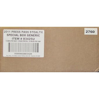 2011 Press Pass Stealth Racing 4-Pack 20-Box Case