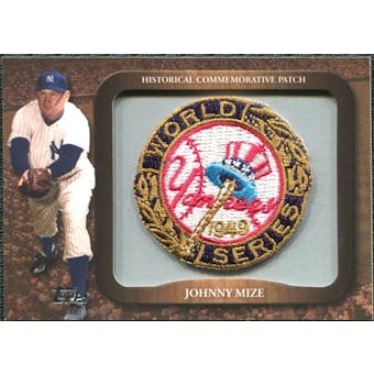 2009 Topps Legends Commemorative Patch #LPR110 Johnny Mize