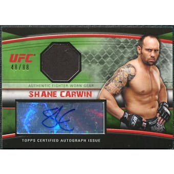 2010 Topps UFC Knockout Fighter Relics Autographs Green #AFGSC Shane Carwin Autograph /88