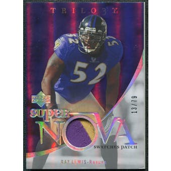 2007 Upper Deck Trilogy Supernova Swatches Patch #RL Ray Lewis 13/79