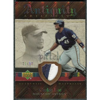 2007 Upper Deck Artifacts Antiquity Artifacts Patch #CL Carlos Lee /50