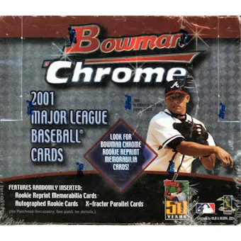 2001 Bowman Chrome Baseball Retail 24 Pack Box
