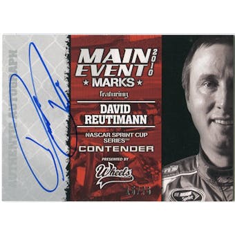 2010 Press Pass Wheels Main Event Marks Autographs #46 David Reutimann 15/76
