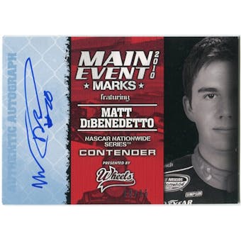 2010 Press Pass Wheels Main Event Marks Autographs Blue #14 Matt DiBenedetto 18/35