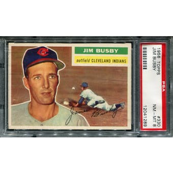 1956 Topps Baseball #330 Jim Busby PSA 8 (NM-MT) *1289