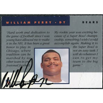 1991 Pro Line Portraits Autographs #198 William Perry Autograph