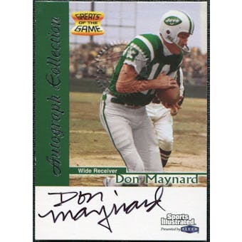 1999 Fleer Sports Illustrated Autographs #17 Don Maynard Autograph