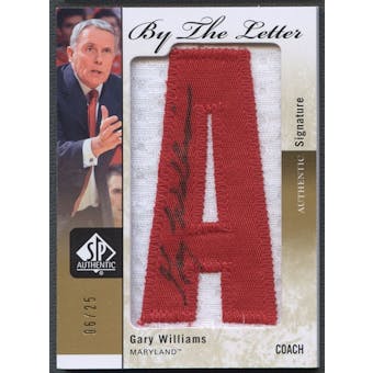 2011/12 SP Authentic #BLGW Gary Williams By The Letter "A" Patch Auto #06/25