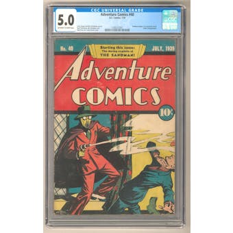 Adventure Comics #40 CGC 5.0 (OW-W) *1206327001*