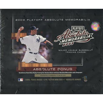 2003 Playoff Absolute Memorabilia Baseball Hobby Box