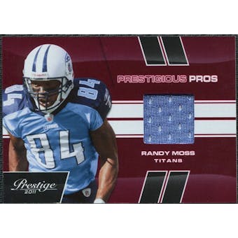 2011 Panini Prestige Prestigious Pros Materials Red #39 Randy Moss /250