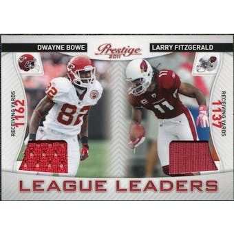 2011 Prestige League Leaders Materials #12 Dwayne Bowe Larry Fitzgerald /200