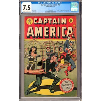 Captain America Comics #63 CGC 7.5 (C-OW) *1209773001*