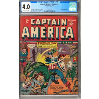 Captain America Comics #6 CGC 4.0 (SB) *1210005001*
