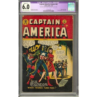 Captain America Comics #65 CGC 6.0 Slight (C-1) Restoration (C-OW) *1210005004*