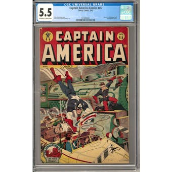 Captain America Comics #45 CGC 5.5 (OW-W) *1210005007*