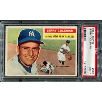 1956 Topps Baseball #316 Jerry Coleman PSA 7 (NM) *2938