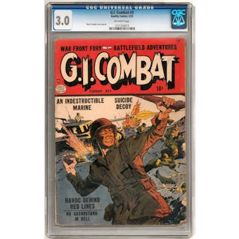 G.I. Combat #3 CGC 3.0 (OW) *1211334013*