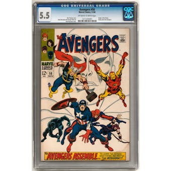 Avengers #58 CGC 5.5 (OW-W) *1211335001*
