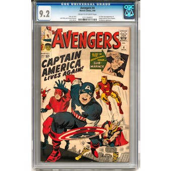 Avengers #4 CGC 9.2 (C-OW) *1211384002*