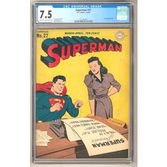 Superman #27 CGC 7.5 (LT-OW) *1211387007*