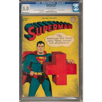 Superman #34 CGC 5.0 (OW-W) *1211387013*