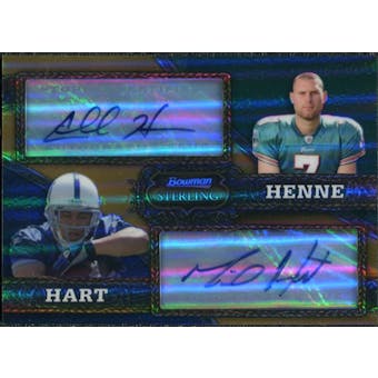 2008 Bowman Sterling Dual Autograph Gold Refractors #A13 Mike Hart Chad Henne Dual /25